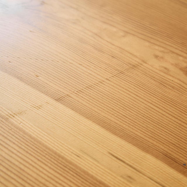 Long Canadian Pinewood Table with Black Varnished Legs For Sale - Image 9 of 18