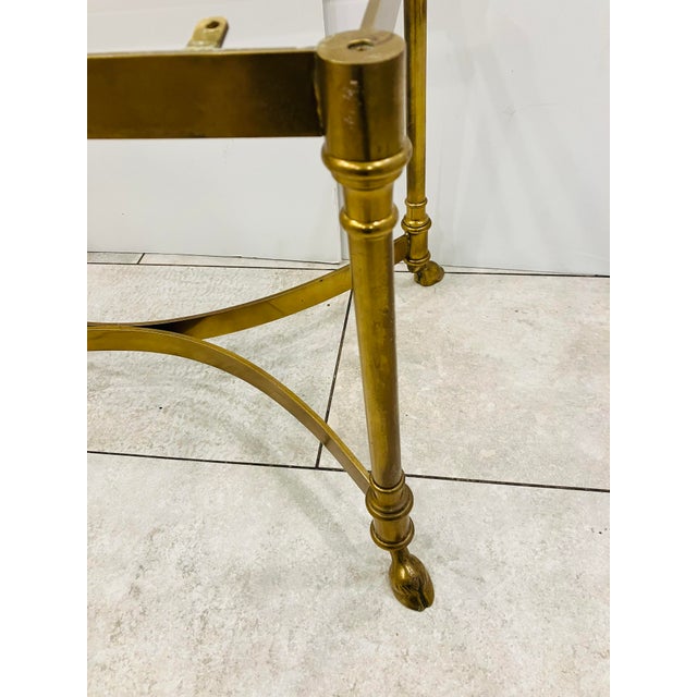 Italian 1980s Italian Brass Bench With Hoof Feet For Sale - Image 3 of 8