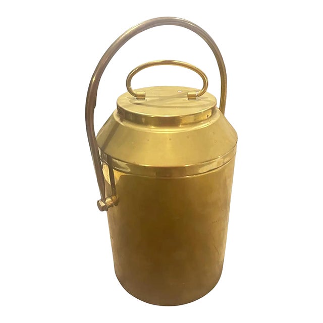 1960s Mid-Century Modern Brass Ice Bucket, Italian Design For Sale