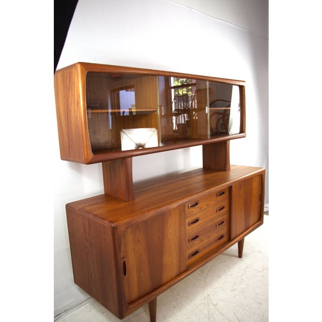 h.p. Hansen Teak Credenza With Hutch For Sale In New York - Image 6 of 16
