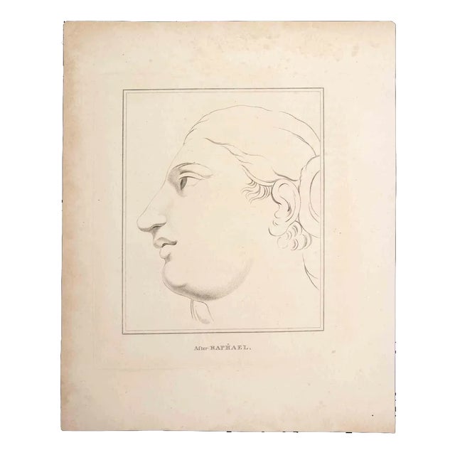 After Raphael, Thomas Holloway, Portrait, Original Etching, 1810 For Sale