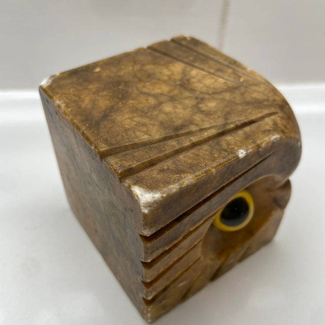 Stone Mid Century Marble Owl For Sale - Image 7 of 11