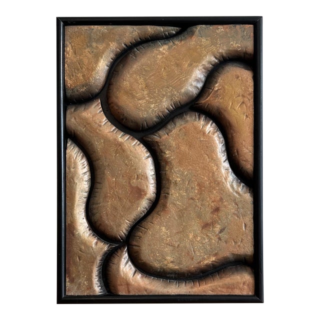 Petite Copper Sculptural Abstract Wall Art For Sale