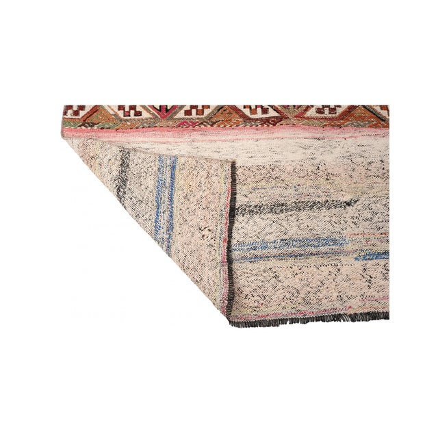 1960s Vintage Turkish Decorative Small Kilim - 4`2″ X 4`7″ For Sale - Image 5 of 6