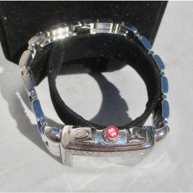 Michele Deco Diamond Bezel Mother of Pearl Dial Watch For Sale - Image 4 of 7
