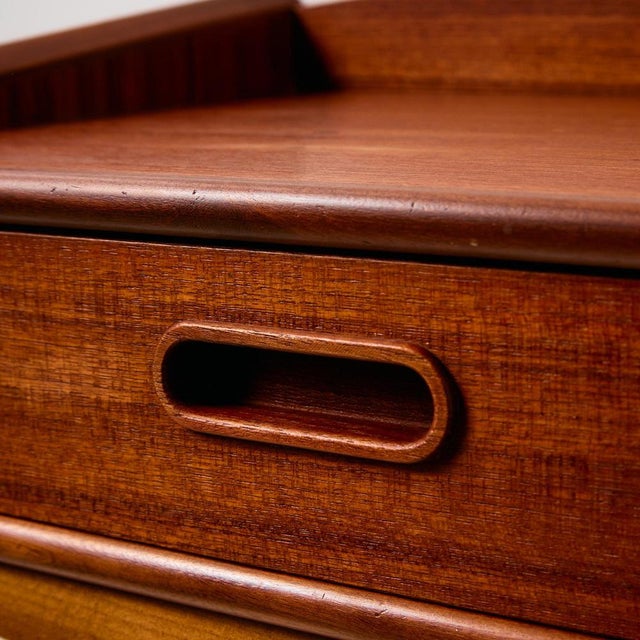 Brown Wall Mounted Teak and Beech Bedside Cabinet, Set of 2 For Sale - Image 8 of 18