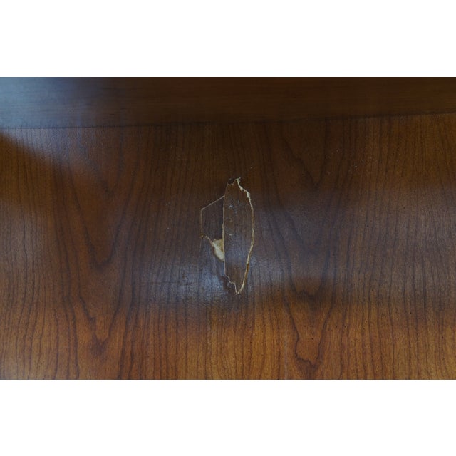 Late 20th Century Thomasville Collectors Cherry Traditional Canted Front Lighted China Cabinet For Sale - Image 10 of 18