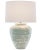 The ginger-jar shape of the Mimi Table Lamp is just one of its lovely features: the aqua and cream surface is another. The...