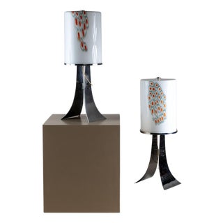Pair of Table Lamps by Alfredo Barbini, Italy 1960s For Sale