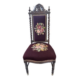 Late 19th Century Victorian Side Chair Featuring Gothic Revival Style Chair For Sale