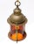 Art Nouveau Patinated Brass Lantern with Original Glass Shade, 1900s For Sale - Image 6 of 10