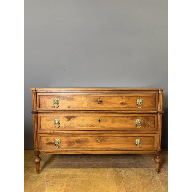Louis XVI Chest of Drawers in Light Walnut For Sale - Image 6 of 9