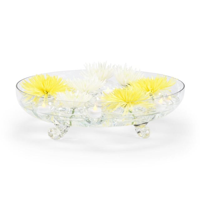 Wildwood Wildwood Clear Glass Footed Bowl For Sale - Image 4 of 6