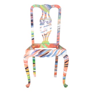 Urban Art Turned Chair by Francisco Camilo, 1950s For Sale