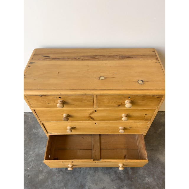 Antique English Pine Chest of Drawers With Block Plinth Base For Sale - Image 10 of 10