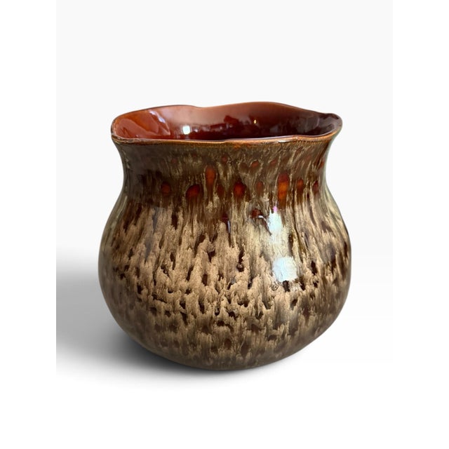 Haeger Vintage Haeger Art Pottery Planter #, Rich Brown Drip Glaze For Sale - Image 4 of 9
