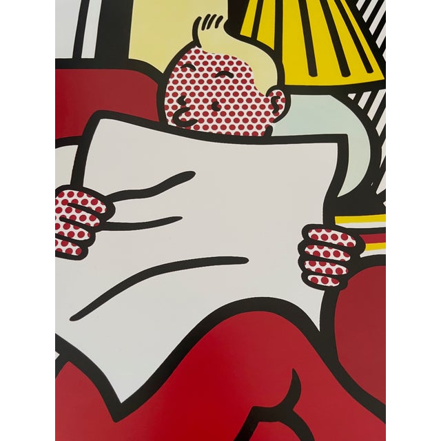 1990s Roy Lichtenstein, Tintin Reading Exhibition Poster For Sale - Image 6 of 10