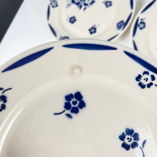 Vintage Semi-Porcelain Dessert Plates from Badonviller, 1920s, Set of 6 For Sale - Image 10 of 11