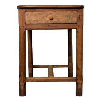 18th Century Walnut Refectory Desk with Front Drawer For Sale