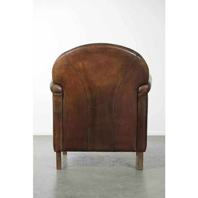 Sheepskin Armchair with Patina For Sale - Image 4 of 13