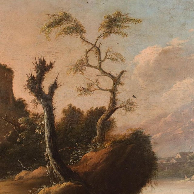 Landscape Composition, 18th Century, Oil Painting on Canvas, Framed For Sale - Image 6 of 12