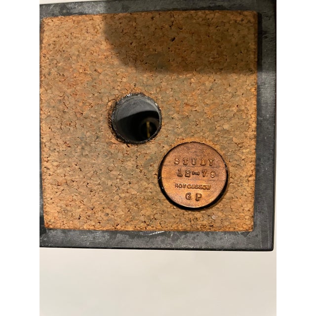 Gold Late 20th Century Abstract Modern Bronze Sculpture by Roy Gussow For Sale - Image 8 of 9