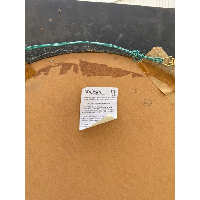 Chrome Vintage Contemporary Majestic Company Brushed Chrome Circle Mirror For Sale - Image 8 of 9