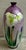 Purple Miniature Antique Japanese Meiji Era Cloisonné Enamel Ginbari Vase in Silver With Irises, Signed For Sale - Image 8 of 12