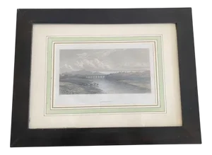 Italian Landscape with Bridge, 1750, Print on Paper, Framed