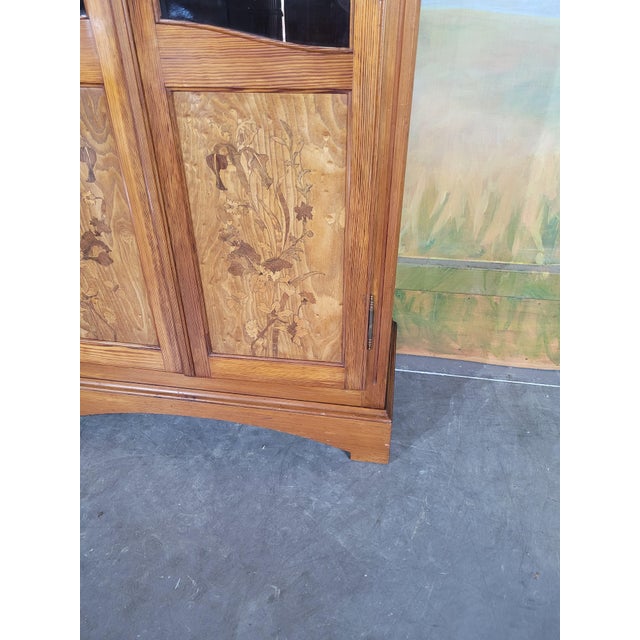 Art Nouveau Bookcase in Fir, 1920s For Sale - Image 12 of 15