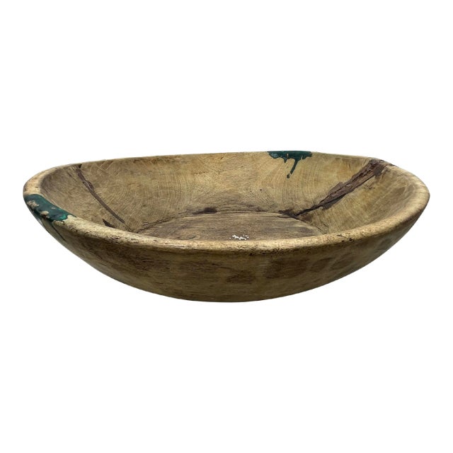 Vintage Wooden Parat Bowl - Small For Sale
