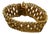 A 1990s High Quality Costume Jewelry Gilt Metal Italian Bracelet For Sale