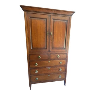 Hollywood Regency Handmade Wooden Armoire For Sale