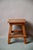 Brutalist Rustic Farmhouse Stool in Wood, France For Sale - Image 3 of 11