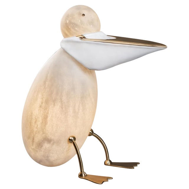 Pelican Floor Lamp Sculpture by Ludovic Clément d'Armont For Sale
