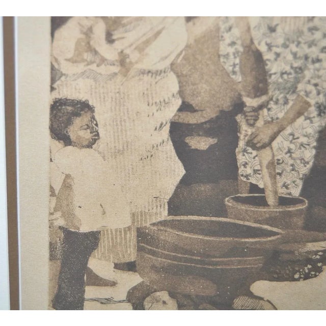Impressionist Lisbeth Hamlin "Pounding Fou Fou" Limited Edition Etching, C.1980 For Sale - Image 3 of 6