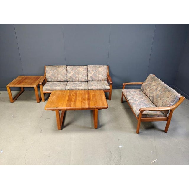 Mid century scandinavian sofa set with a side and coffee table. beautiful danish design sofa set, very well crafted with...