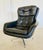 Vintage Danish Mid-Century Black Leather Swivel Chair by Dux, 1970s Crafted in Denmark in the 1970s by Dux for Alf...