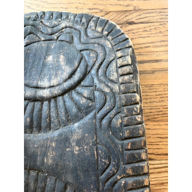 Early 20th Century Early 20th Century Primitive African Carved Wooden Birthing Stool, Sculptural Form For Sale - Image 5 of 8