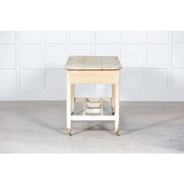 19th Century Irish Painted Vernacular Pine Farmhouse Table, 1800s For Sale - Image 9 of 12