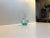 Art Deco Mint Blue Optical Glass Vase, 1920s For Sale - Image 6 of 6