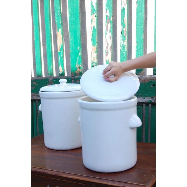 Antique Glazed Terracotta Vases, Set of 2 For Sale - Image 17 of 18