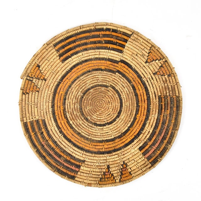African Early 20th Century Tutsi Tight Weave Flat Basket Rwanda For Sale - Image 3 of 5