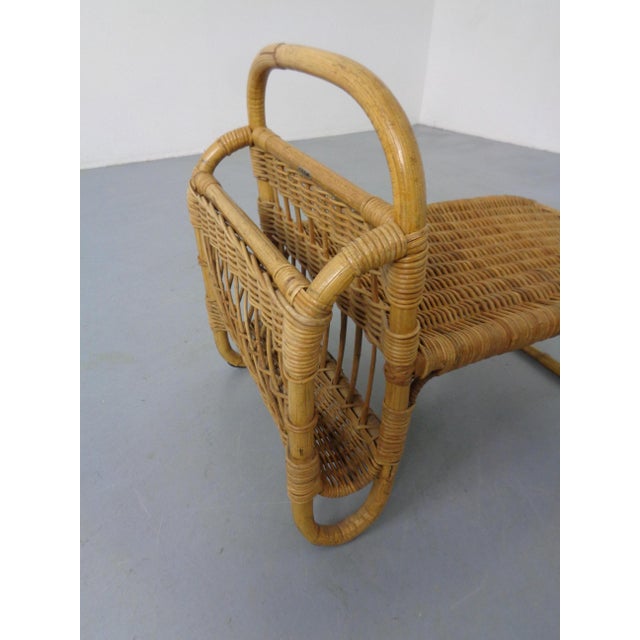Filigree Rattan Magazine Rack, Germany, 1960s For Sale - Image 17 of 18