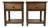 Vintage Country-Style Nightstands in Oak, Set of 2 For Sale