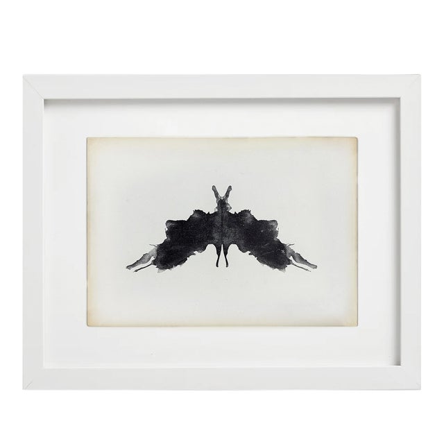 Set of Ten Framed Original Rorschach Inkblot Cards | Chairish