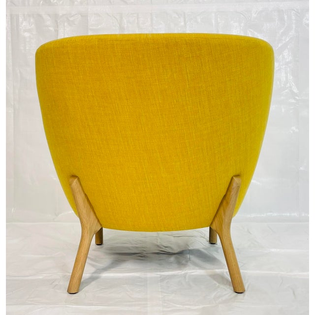 Yellow Architectural Lounge Chair in Golden Tweed, Attributed to Decca Furniture LTD For Sale - Image 8 of 16