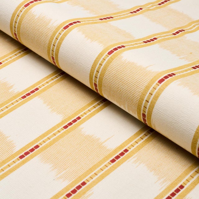 SAMPLE - Schumacher Faye Fabric In Ochre For Sale