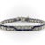 Art Deco Art Deco Diamond and Sapphire Line Bracelet With Zig-Zag Pattern For Sale - Image 3 of 10