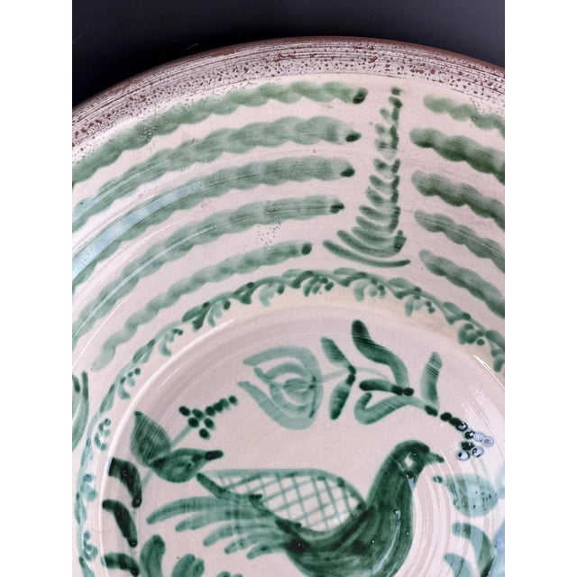 Ceramic Large Spanish Fajalauza Ceramic Bowl from Lebrillo For Sale - Image 7 of 9